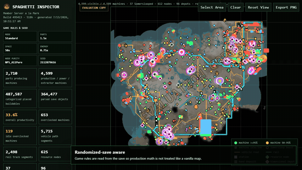 Animated randomized settings adjusted statistics