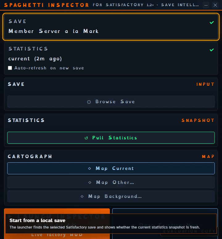 Animated launcher statistics workflow