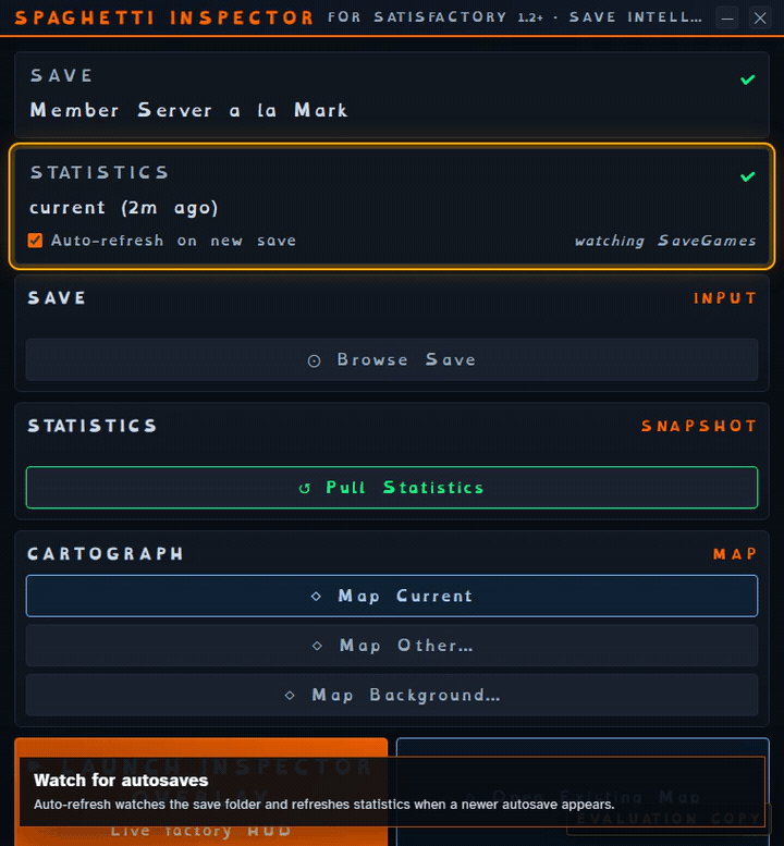 Animated launcher overlay and auto-refresh workflow