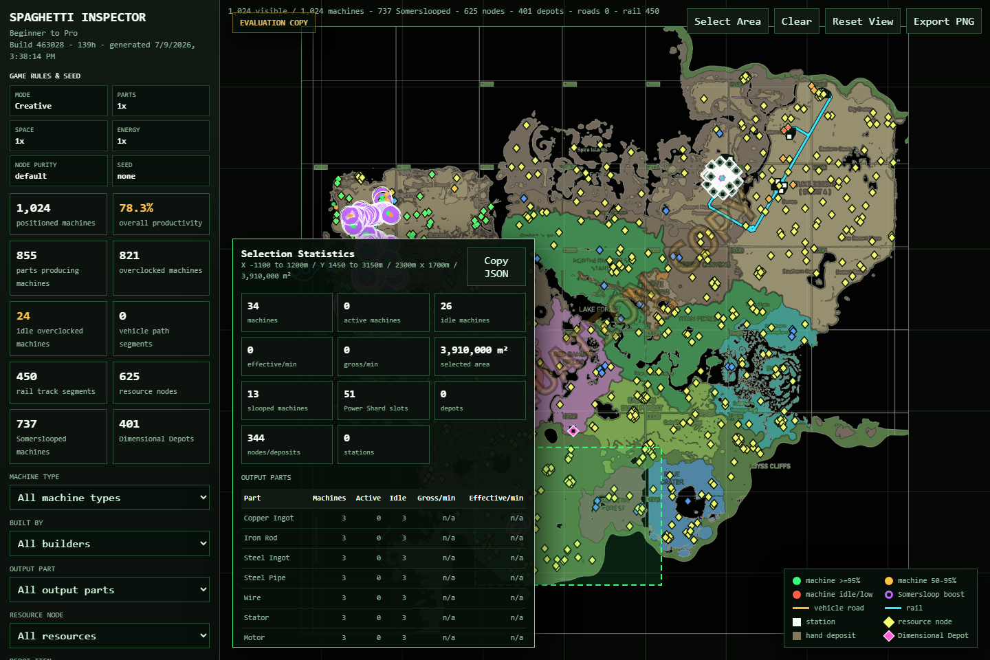 Area selection tools